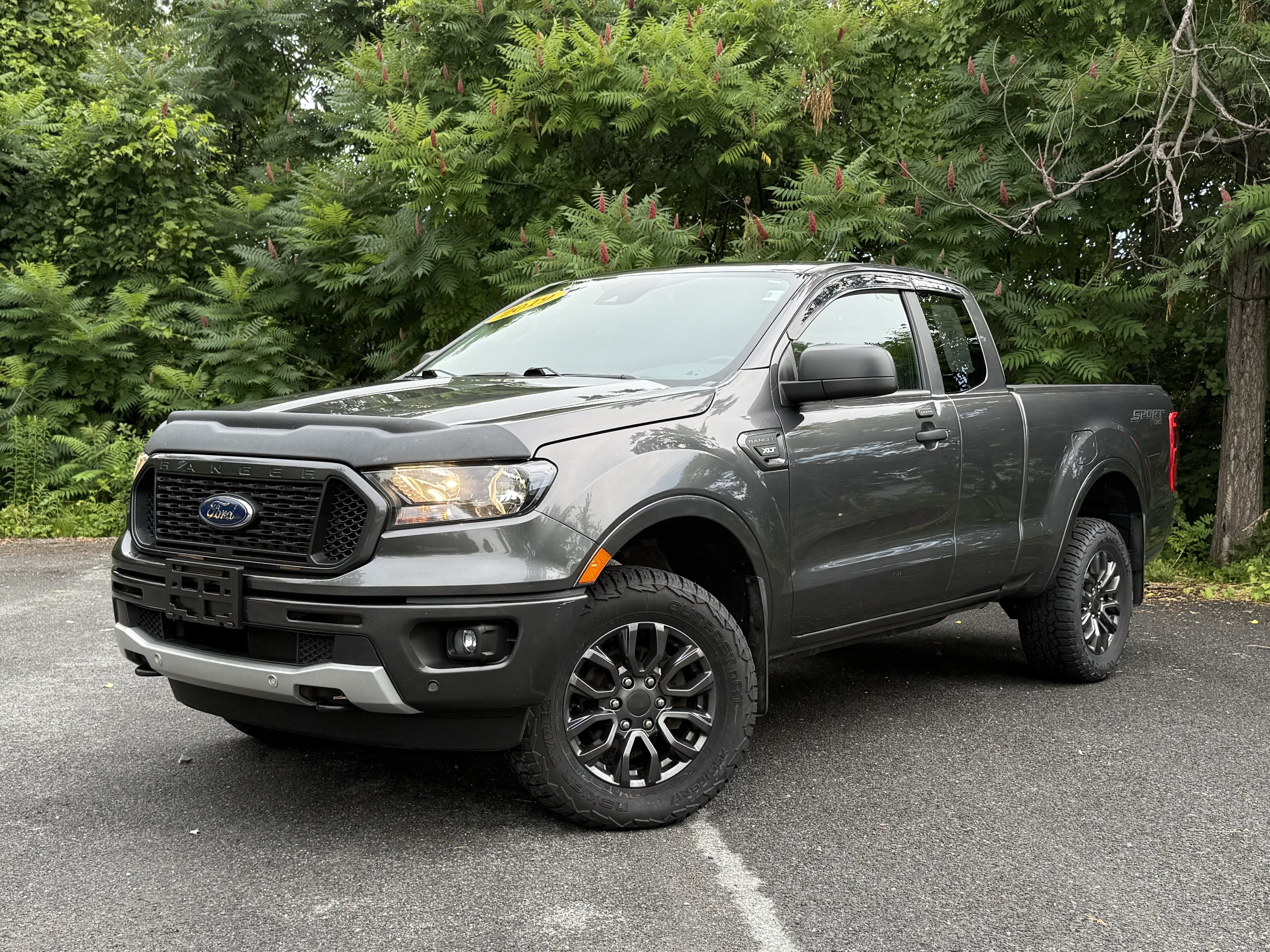 2019 Ford Ranger XLT in Magnetic — front three-quarter view