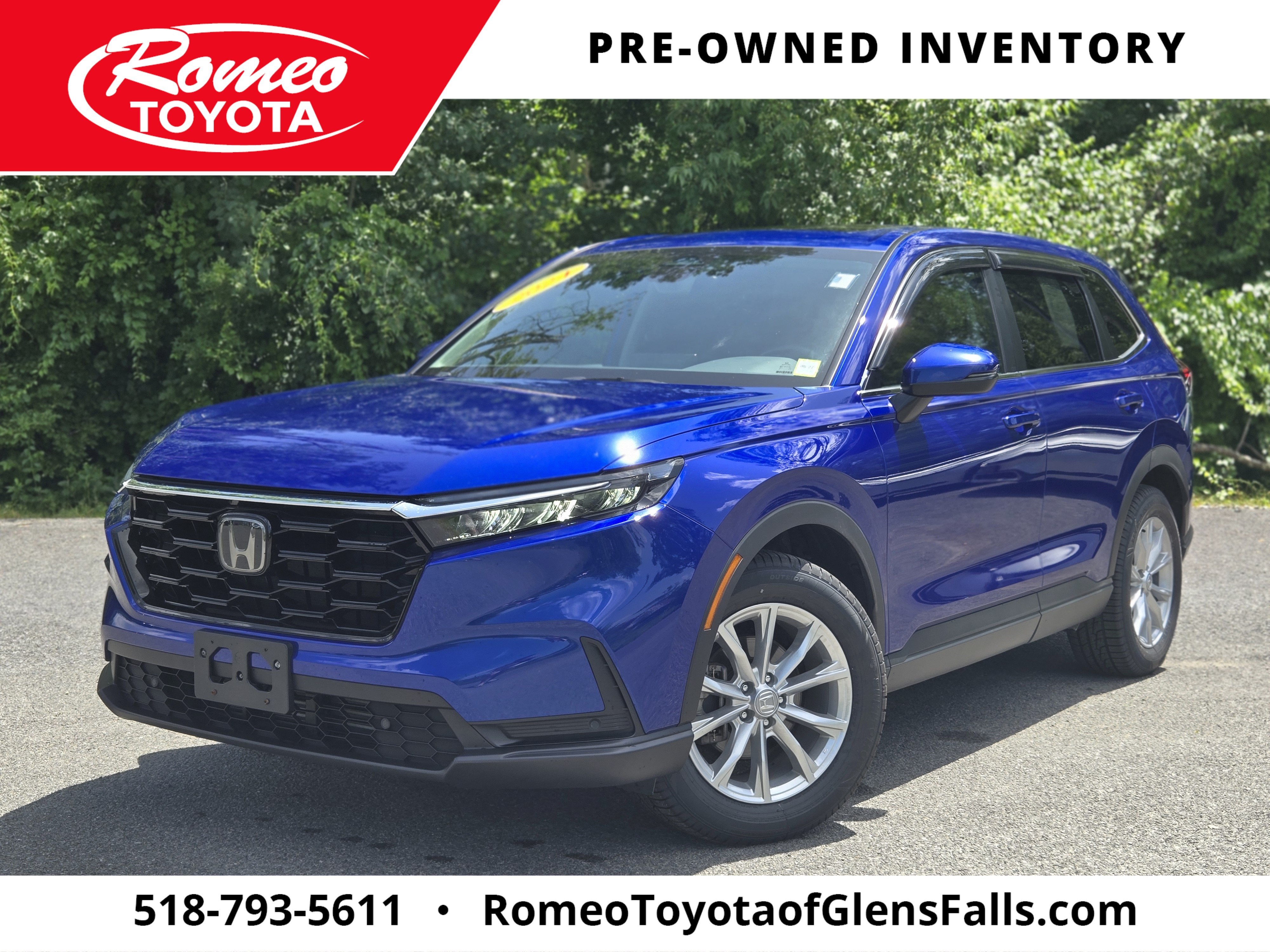 2024 Honda CR-V EX-L in Blue — front three-quarter view