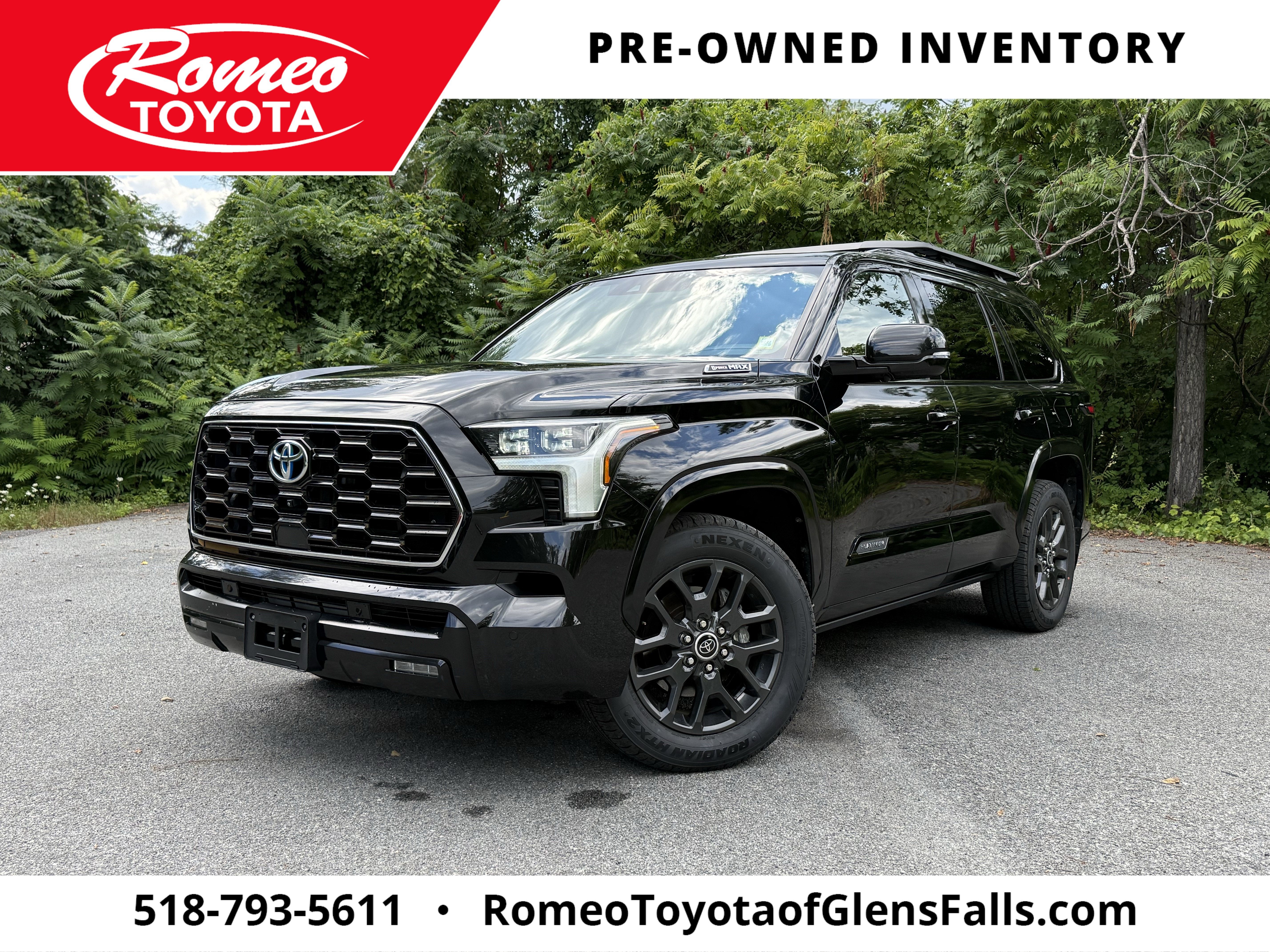 2023 Toyota Sequoia Base in Black — front three-quarter view