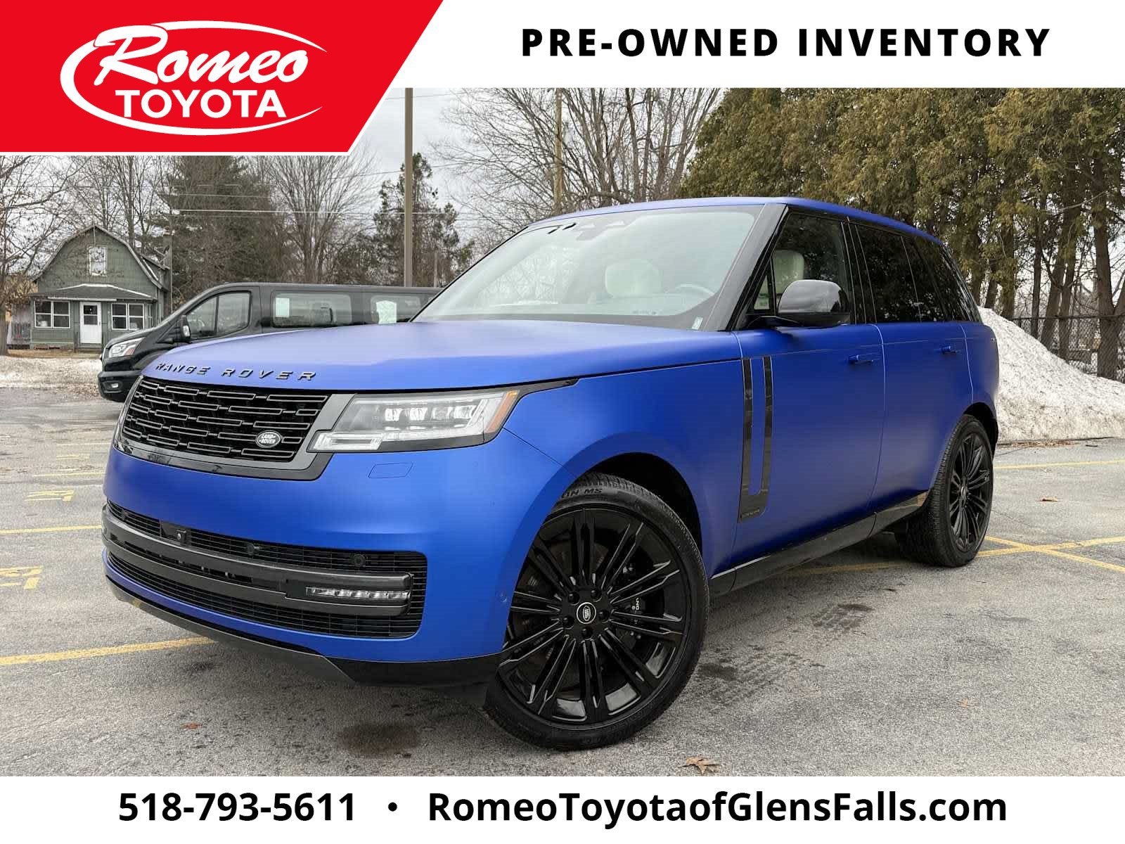 2025 Land Rover Range Rover Autobiography in Velocity Blue Sv Bespoke Ultra Metallic Satin — front three-quarter view
