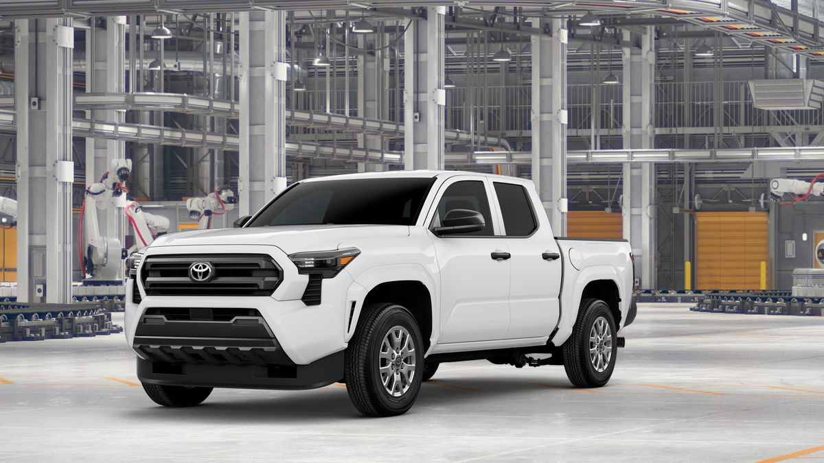 2026 Toyota Tacoma SR in Ice Cap — front three-quarter view