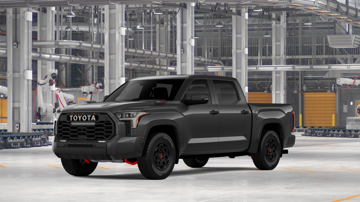 2026 Toyota Tundra i-FORCE MAX Tundra TRD Pro in Magnetic Gray Metallic — front three-quarter view