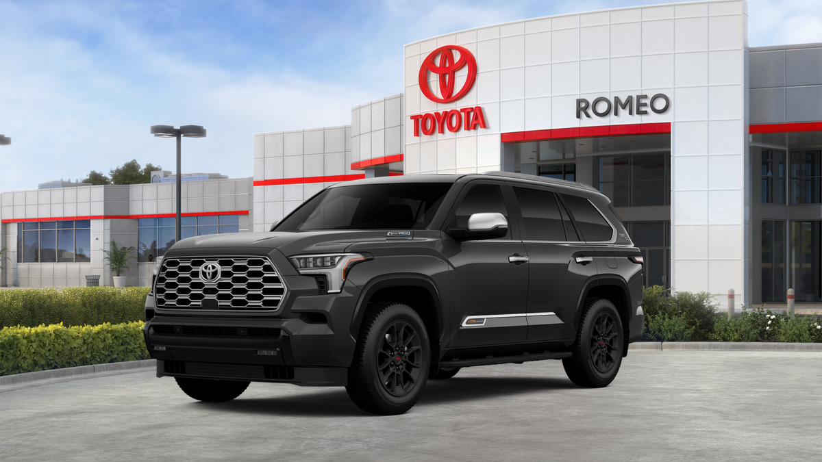 2026 Toyota Sequoia 1794 Edition in Magnetic Gray Metallic — front three-quarter view