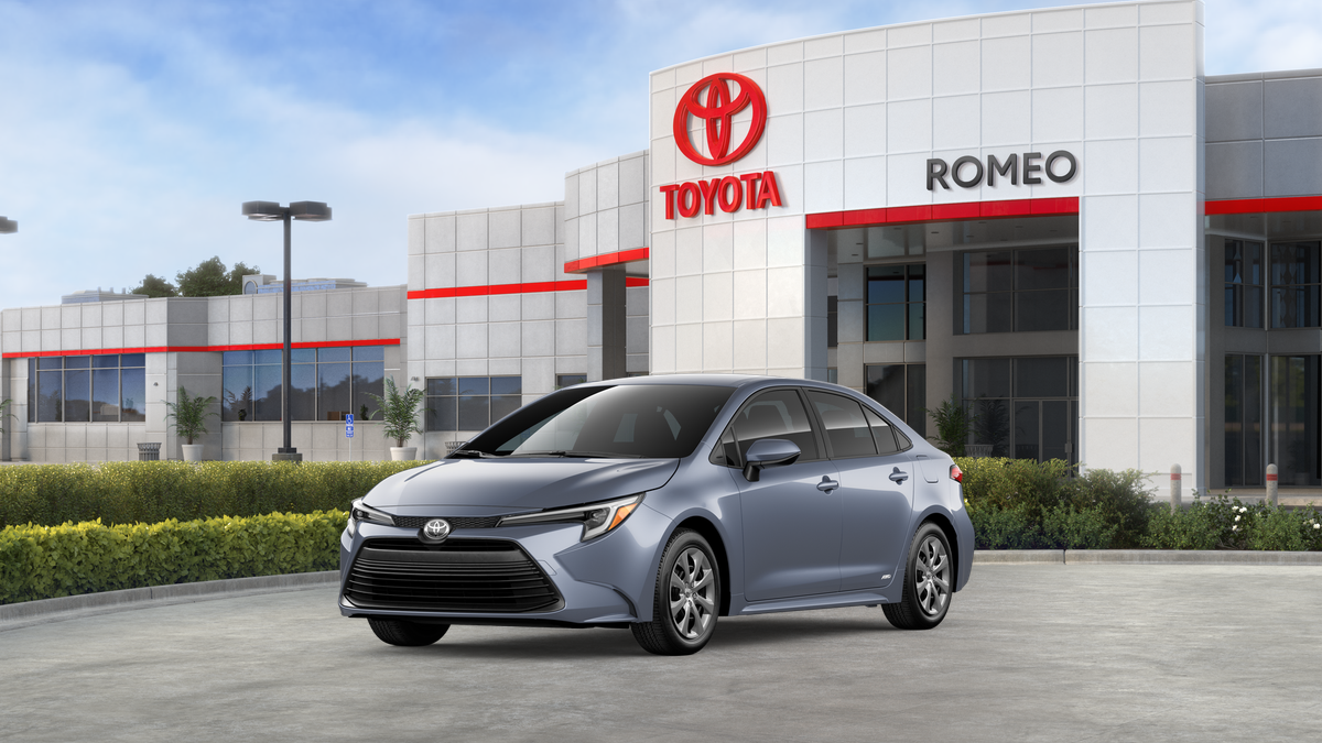2026 Toyota Corolla Hybrid LE AWD in Celestite — front three-quarter view