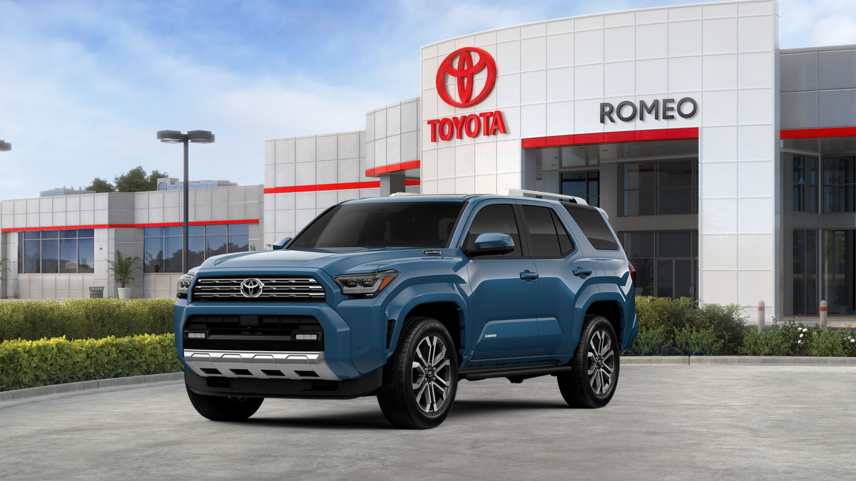 2026 Toyota 4Runner i-FORCE MAX 4Runner Limited in Heritage Blue — front three-quarter view